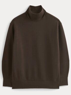 NWT Everlane Luxe Fleece Turtleneck Colour Dark Chocolate Size Small